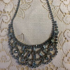 Assorted items—Vintage Blue Crystal Necklace & Cameo pin & Coin pendant & more